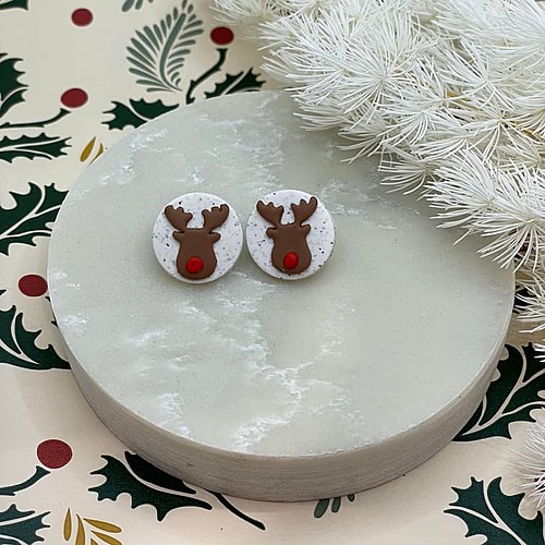 Rudolph christmas stud earrings