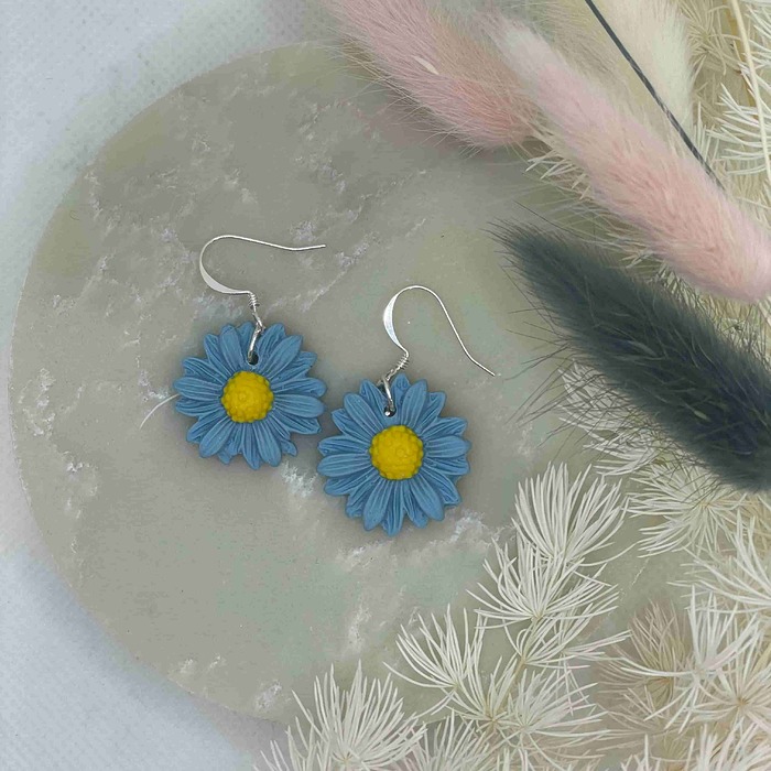 colourful daisy earrings