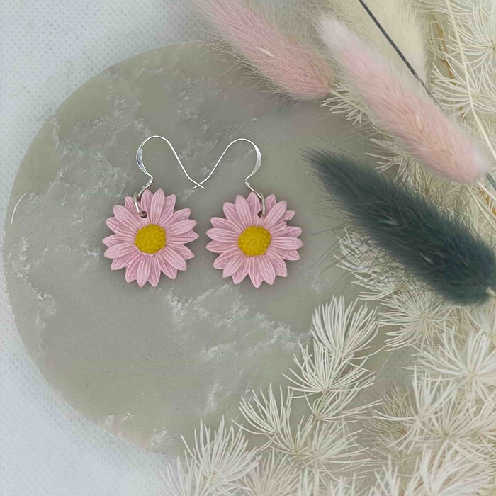 colourful daisy earrings