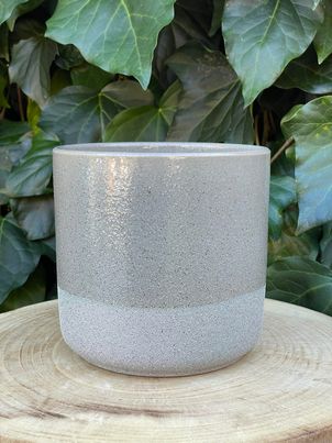 grey granite plant pot