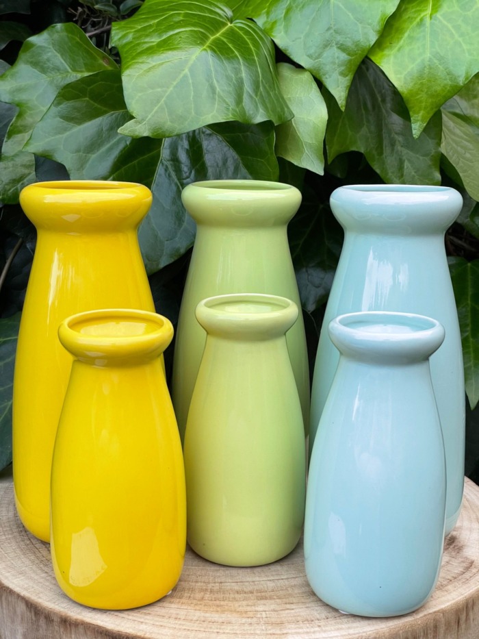 milkshake vase colourful