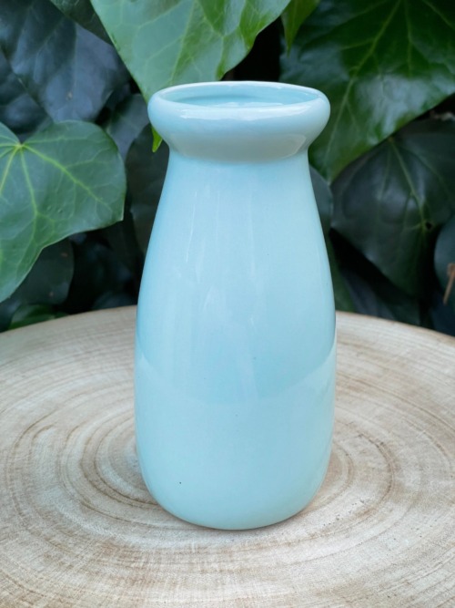 milkshake vase light blue